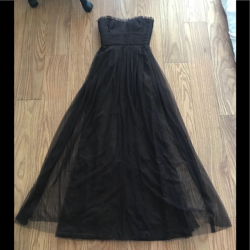 Vera Wang size 2 bridesmaid dress dark brown mesh